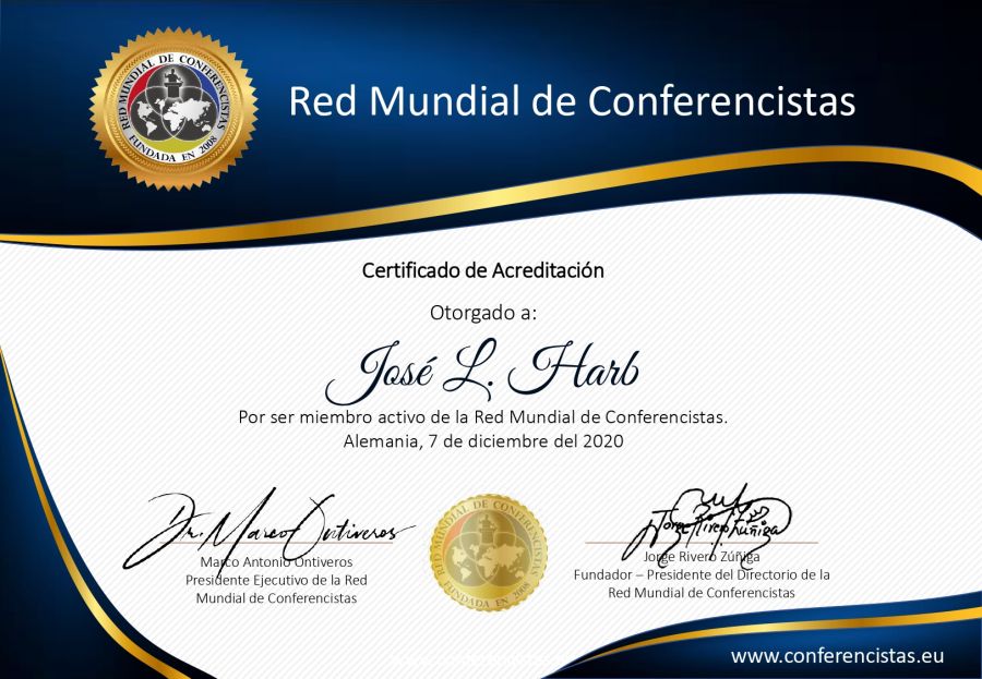 Certificado de Acreditación de José L. Harb